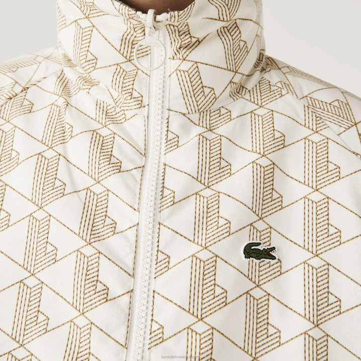 bijelo bež 7dx 6H4B1225 muškarci Lacoste vodoodbojna reverzibilna jakna