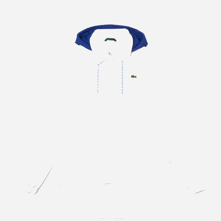 bijelo plavo eme 6H4B1316 muškarci Lacoste jakna s kopčanjem s kapuljačom u živom kontrastu