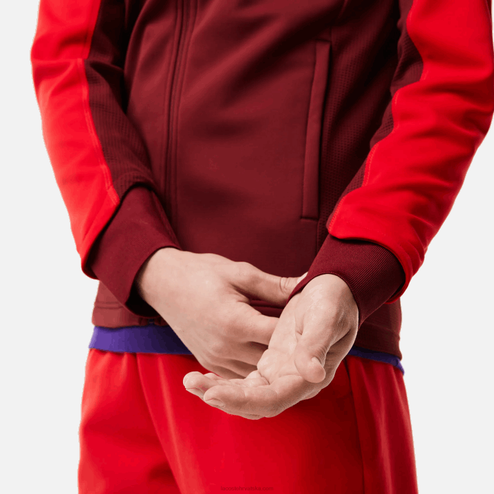 bordo crvena 6hj 6H4B1076 muškarci Lacoste sportska termo golf jakna