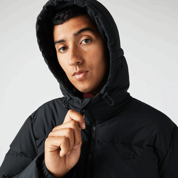 crna 031 6H4B1210 muškarci Lacoste prošivena vodoodbojna jakna