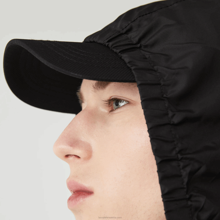 crna 031 6H4B1314 muškarci Lacoste vodootporna kratka jakna s patentnim zatvaračem