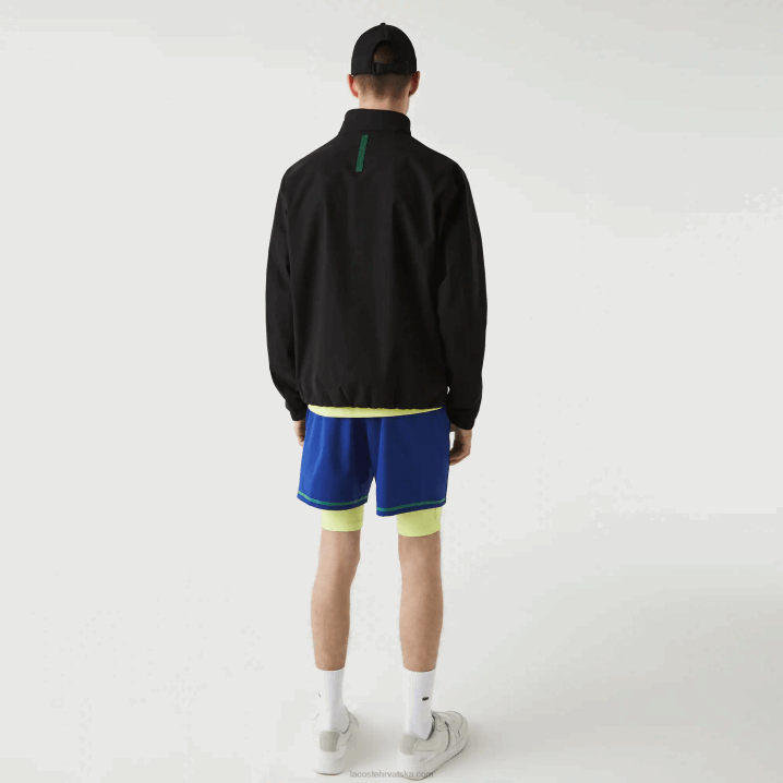 crna 031 6H4B1314 muškarci Lacoste vodootporna kratka jakna s patentnim zatvaračem