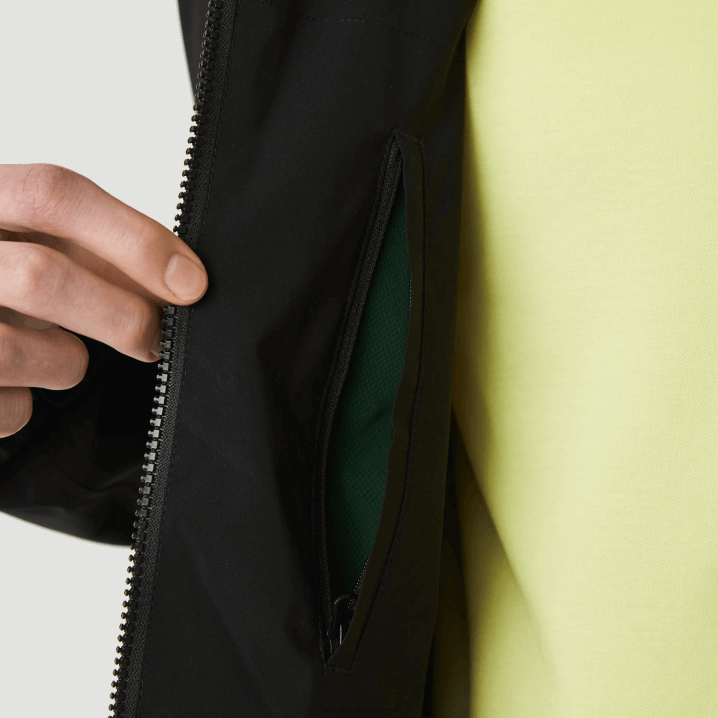 crna 031 6H4B1314 muškarci Lacoste vodootporna kratka jakna s patentnim zatvaračem