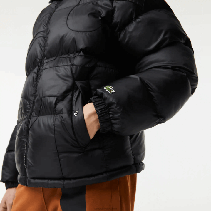 crna c31 6H4B1234 muškarci Lacoste predimenzionirana vodootporna jakna