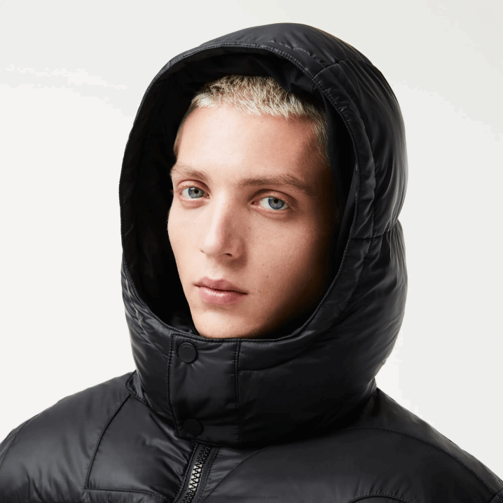 crna c31 6H4B1234 muškarci Lacoste predimenzionirana vodootporna jakna