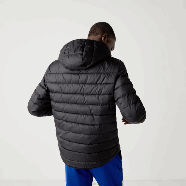 crna c31 6H4B1319 muškarci Lacoste sportska vodootporna prošivena jakna s kapuljačom