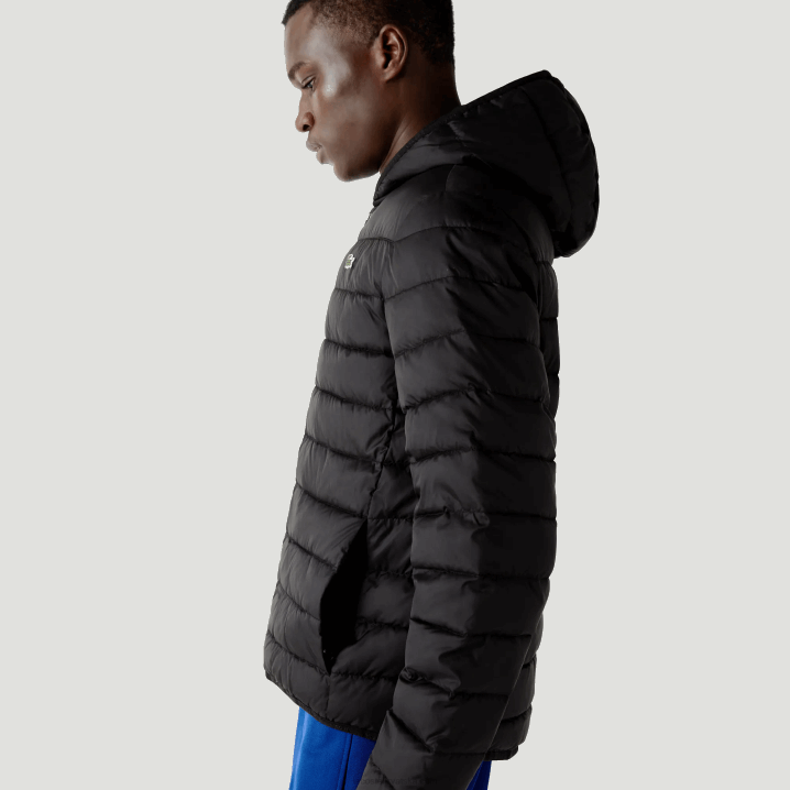 crna c31 6H4B1319 muškarci Lacoste sportska vodootporna prošivena jakna s kapuljačom