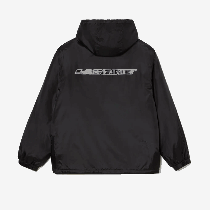 crna c31 6H4B389 muškarci Lacoste skraćena prošivena jakna s kapuljačom