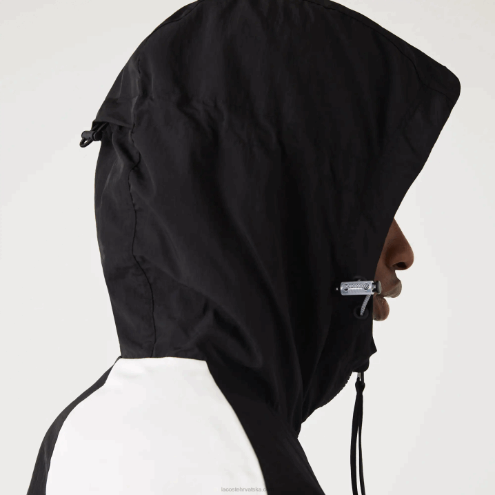 crno plavo bijelo se1 6H4B1248 muškarci Lacoste jakna s patchwork efektom