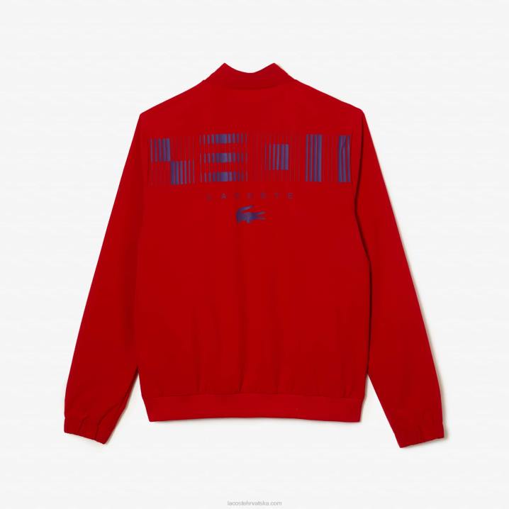 crvena ljubičasta trf 6H4B1266 muškarci Lacoste sport x novak djokovic trenirka jakna