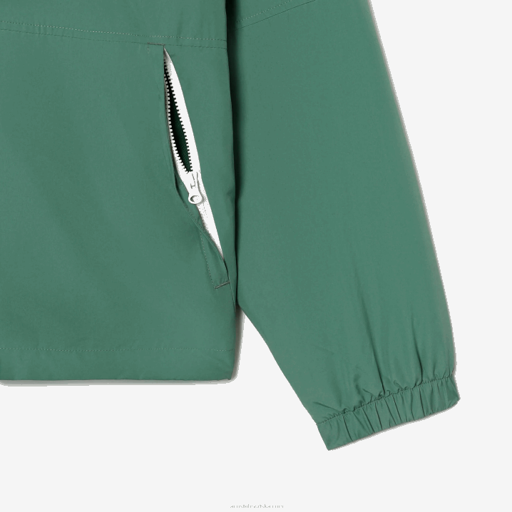kaki zelena kx5 6H4B390 muškarci Lacoste kapuljača koja se može skinuti vodoodbojna jakna