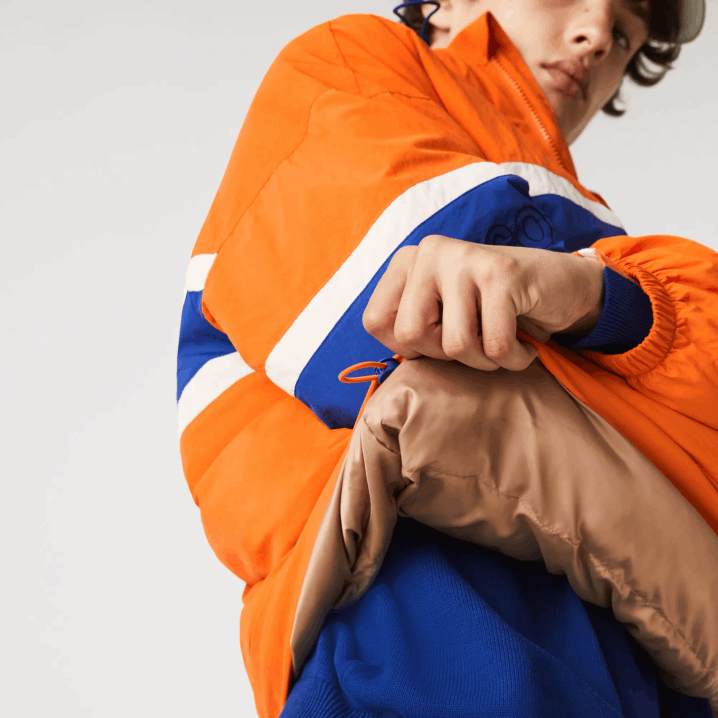 narančasto plava bež 0d8 6H4B1300 muškarci Lacoste Imam prošivenu pulover jaknu