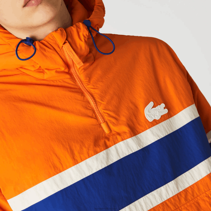 narančasto plava bež 0d8 6H4B1300 muškarci Lacoste Imam prošivenu pulover jaknu