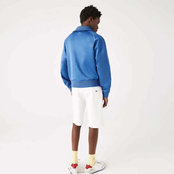 plava hn8 6H4B1203 muškarci Lacoste jakna s patentnim zatvaračem s ovratnikom u obliku krokodila