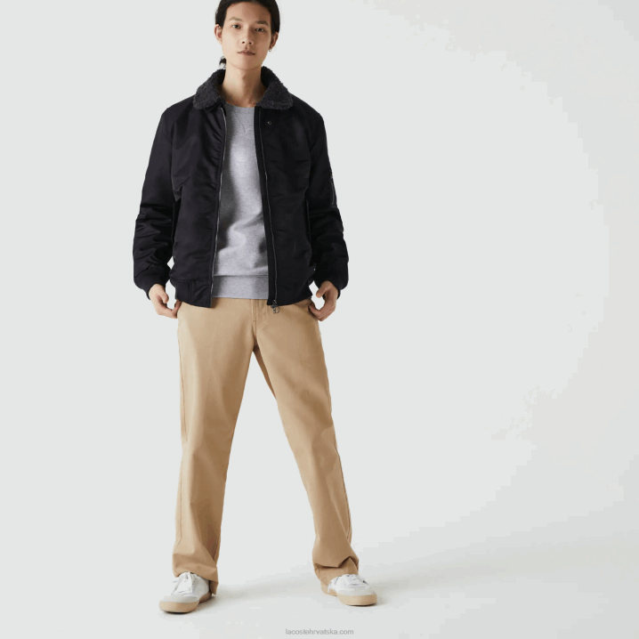 tamno siva tamnoplava 2t9 6H4B1214 muškarci Lacoste šerpa ovratnik podstavljena bomber jakna