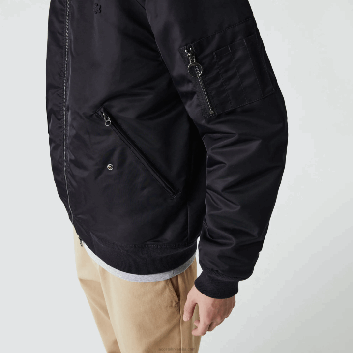 tamno siva tamnoplava 2t9 6H4B1214 muškarci Lacoste šerpa ovratnik podstavljena bomber jakna