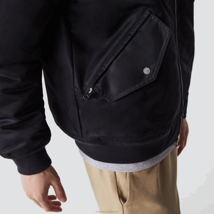 tamno siva tamnoplava 2t9 6H4B1214 muškarci Lacoste šerpa ovratnik podstavljena bomber jakna