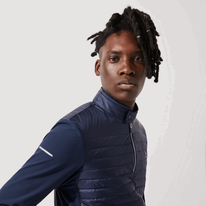 tamnoplava 5fs 6H4B1302 muškarci Lacoste sportska lagana vodootporna prošivena jakna za golf