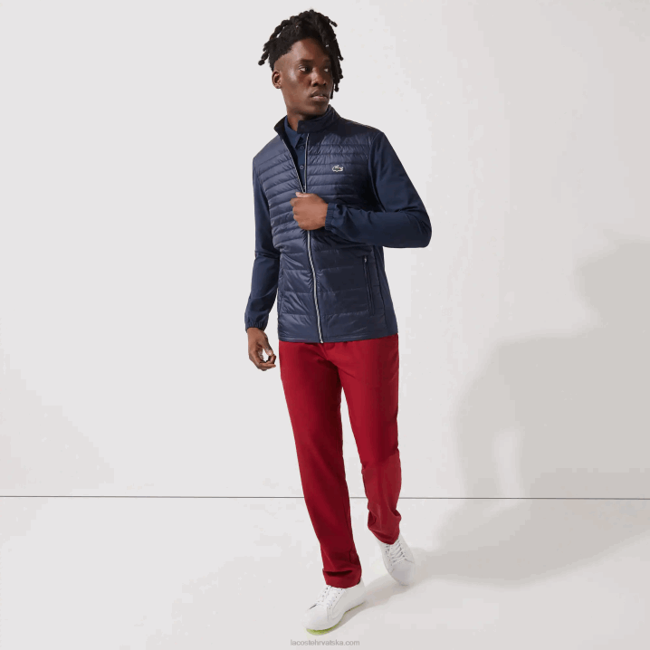 tamnoplava 5fs 6H4B1302 muškarci Lacoste sportska lagana vodootporna prošivena jakna za golf