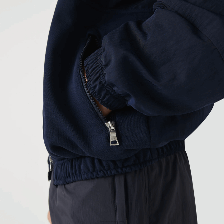 tamnoplava 5fs 6H4B1315 muškarci Lacoste jakna s patentnim zatvaračem s živim grafičkim logotipom u boji