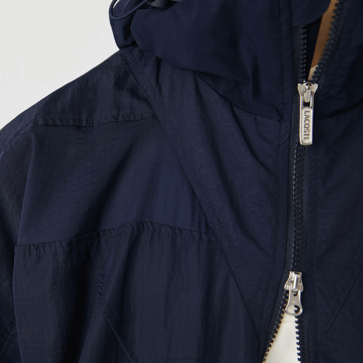 tamnoplava 5fs 6H4B1315 muškarci Lacoste jakna s patentnim zatvaračem s živim grafičkim logotipom u boji