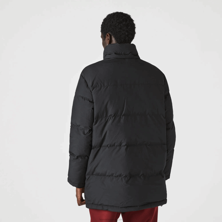 crna 031 6H4B1317 muškarci Lacoste dugi pufer kaput s odvojivom kapuljačom