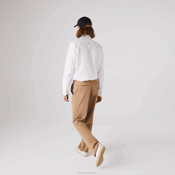 bijela 001 6H4B1614 muškarci Lacoste pamučna poplin košulja standardnog kroja