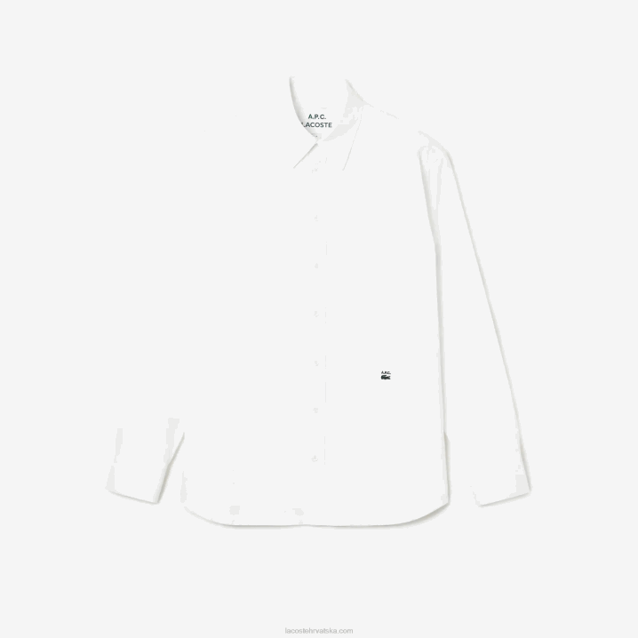 bijela 001 6H4B1631 muškarci Lacoste a.p.c. pamučna košulja opuštenog kroja