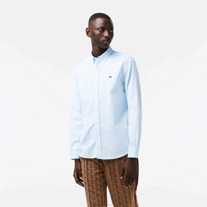 plavi hbp 6H4B1493 muškarci Lacoste vrhunska pamučna košulja redovnog kroja