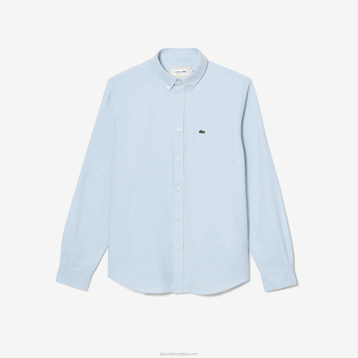 plavi hbp 6H4B505 muškarci Lacoste oksfordska pamučna košulja s ovratnikom s gumbima