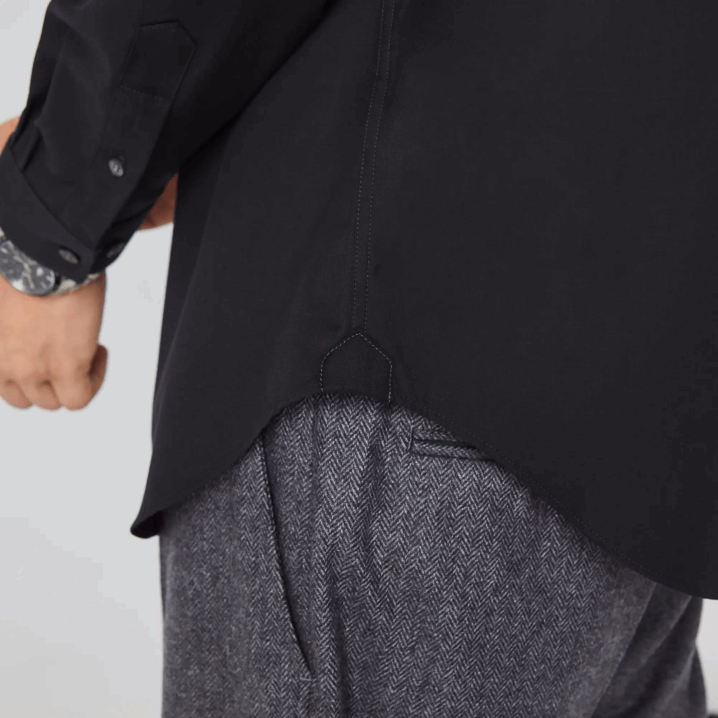 tamnoplava hde 6H4B1613 muškarci Lacoste pamučna poplin košulja standardnog kroja