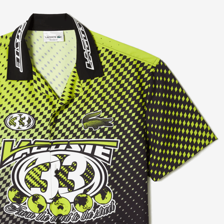 žuto crna g65 6H4B464 muškarci Lacoste majica kratkih rukava s ombre karo uzorkom