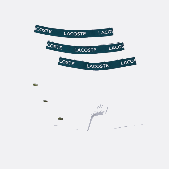 bijela 001 6H4B1405 muškarci Lacoste duge rastezljive pamučne bokserice 3 kom