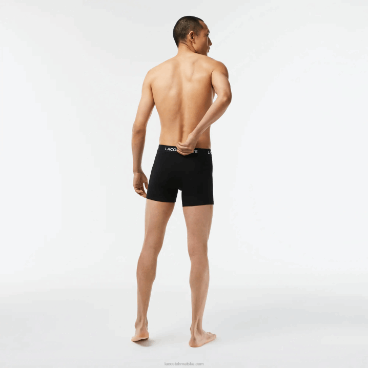 crna 031 6H4B1399 muškarci Lacoste Bokserice do struka od 5 paketa s logotipom