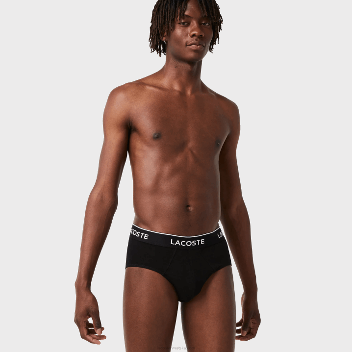 crna 031 6H4B1421 muškarci Lacoste paket od 3 gaćice za slobodno vrijeme