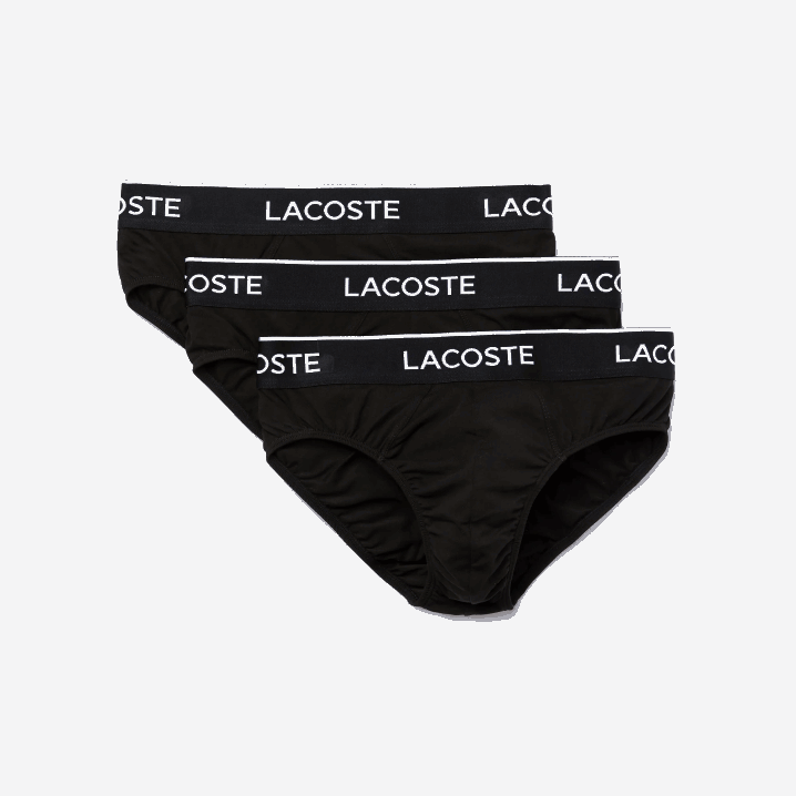 crna 031 6H4B1421 muškarci Lacoste paket od 3 gaćice za slobodno vrijeme