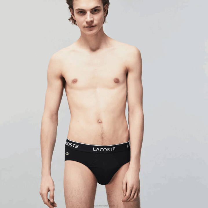 crna 031 6H4B1421 muškarci Lacoste paket od 3 gaćice za slobodno vrijeme