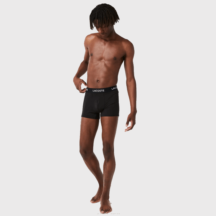 crna 031 6H4B1461 muškarci Lacoste prtljažnik od mikrofibre 3 kom