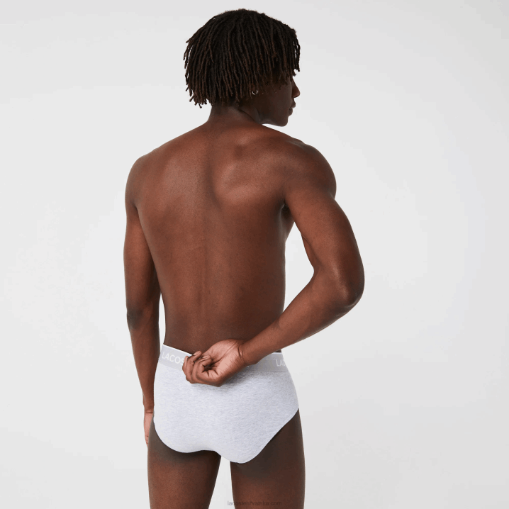 crna bijela siva chine nua 6H4B1422 muškarci Lacoste paket od 3 gaćice za slobodno vrijeme