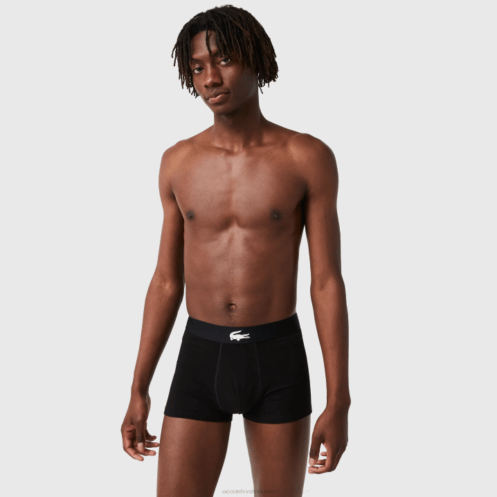 crna siva chine bijela eqd 6H4B1431 muškarci Lacoste prtljažnik od rastezljivog pamuka 3 kom