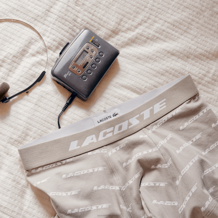 kaki zelena siva kineska gc9 6H4B467 muškarci Lacoste Paket od 3 komada kontrastnih gaćica do struka