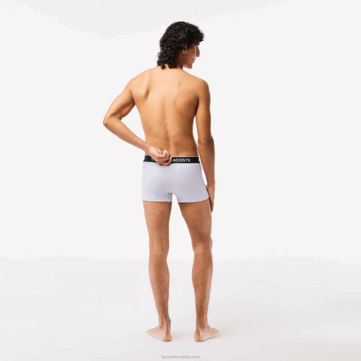 ljubičasta tamnoplava siva chine ggj 6H4B482 muškarci Lacoste ležerne bokserice od 3 kom