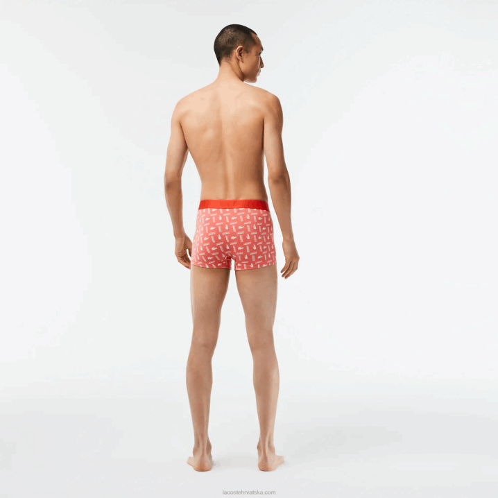 narančasto siva chine bijela tti 6H4B503 muškarci Lacoste Pakiranja od 3 komada rastezljivih pamučnih gaćica s printom