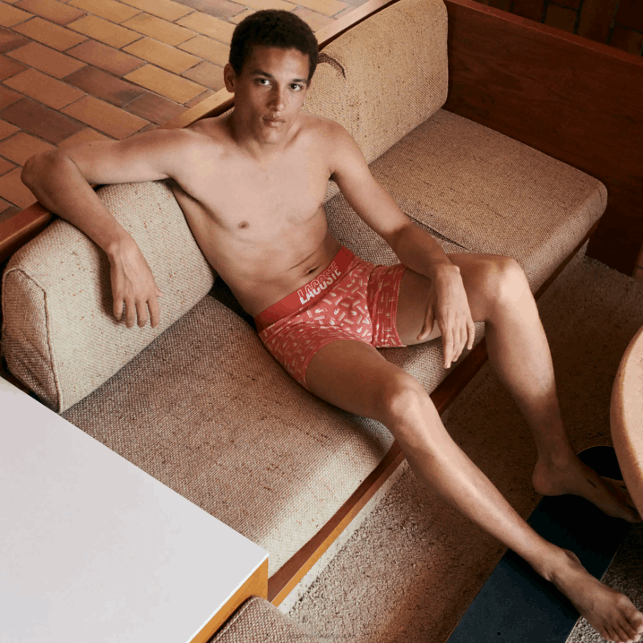 narančasto siva chine bijela tti 6H4B503 muškarci Lacoste Pakiranja od 3 komada rastezljivih pamučnih gaćica s printom