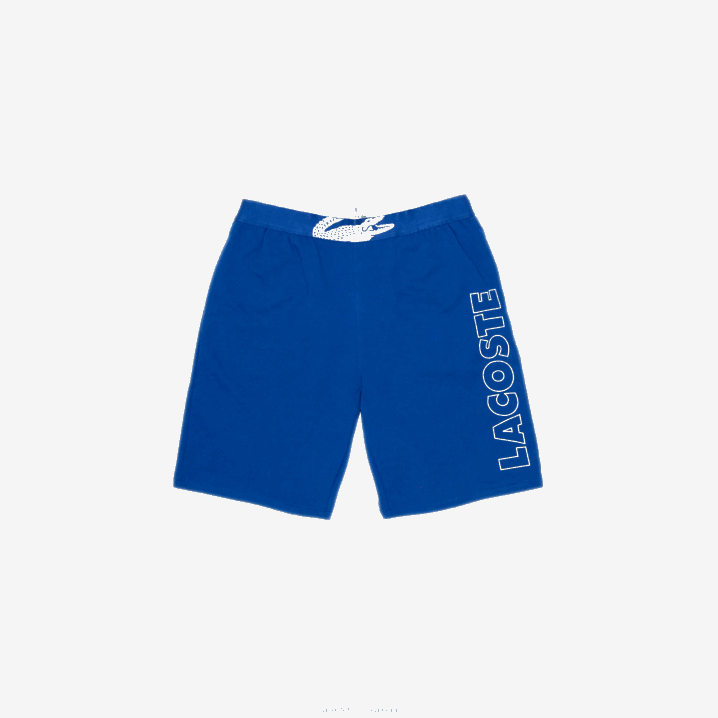 plava bijela emj 6H4B1512 muškarci Lacoste brendirane kratke hlače od pamučnog flisa za zatvorene prostore