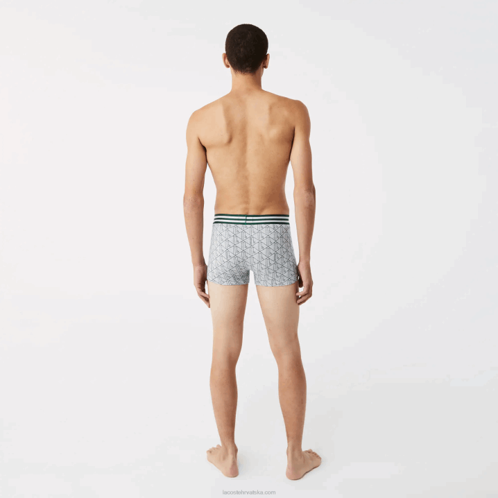 siva chine bijela tamnoplava tya 6H4B1396 muškarci Lacoste prugasti pojas od rastezljivog pamuka, pakiranje od 3 komada