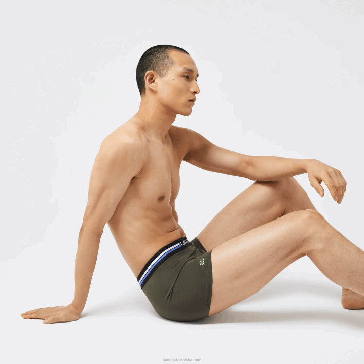 siva chine kaki zelena plava 8wz 6H4B1348 muškarci Lacoste kultni trobojni kovčeg s pojasom, pakiranje od 3 komada