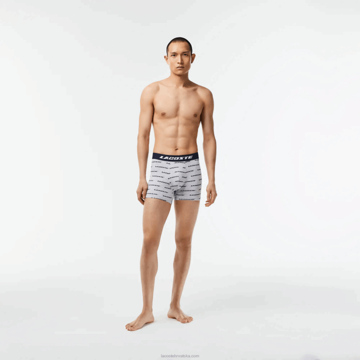 siva chine tamnoplava 9zu 6H4B446 muškarci Lacoste Paket od 3 boksačice s logotipom