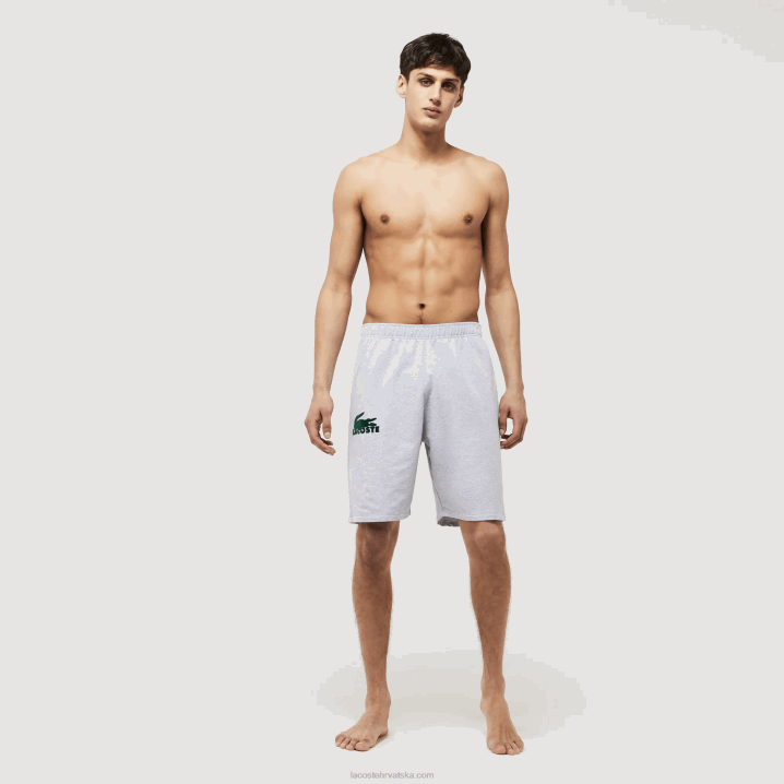 siva chine zelena y9k 6H4B1479 muškarci Lacoste velur krokodilske pamučne kratke hlače od flisa
