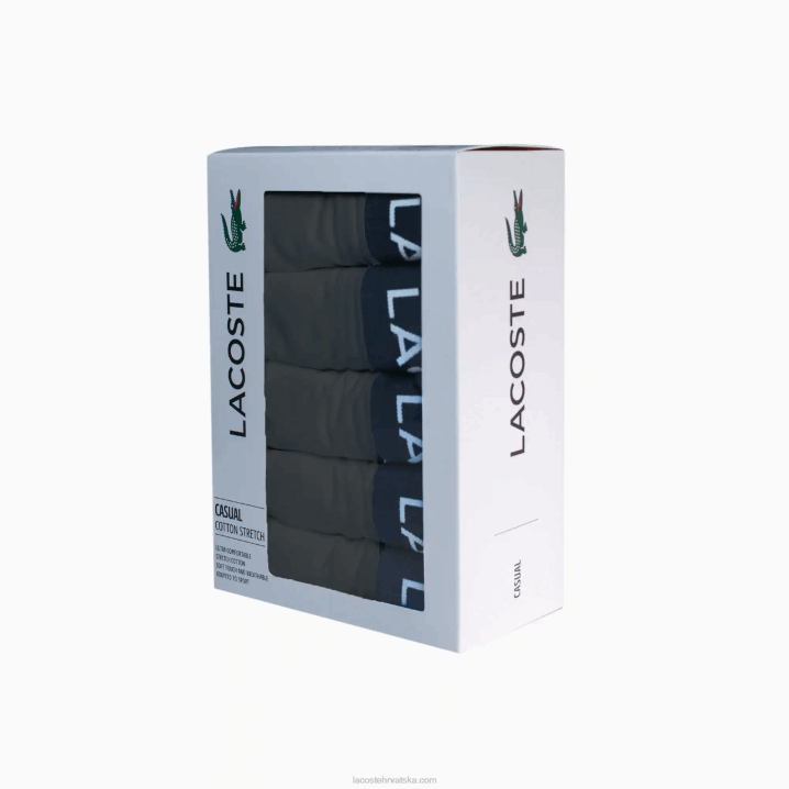 siva xb4 6H4B1414 muškarci Lacoste Koferi od 5 komada rastezljivog pamuka